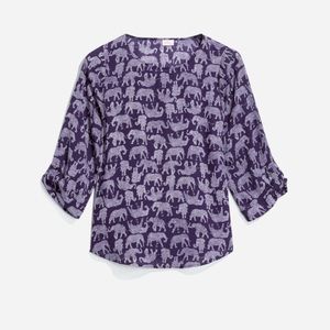 Pixley Ellie Printed 3/4 Sleeve Blouse Size S